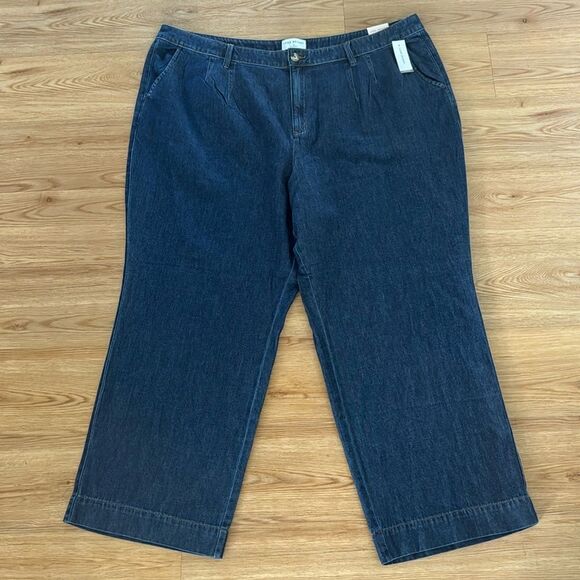 Lane Bryant Women's Dressy Trouser Jeans Sz 26 Mid Rise Classic Plus Blue New - Picture 3 of 11